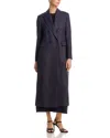 Eleventy Herringbone Wool Blend Duster Jacket In Blue