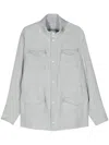 Eleventy Four-pockets Linen Jacket