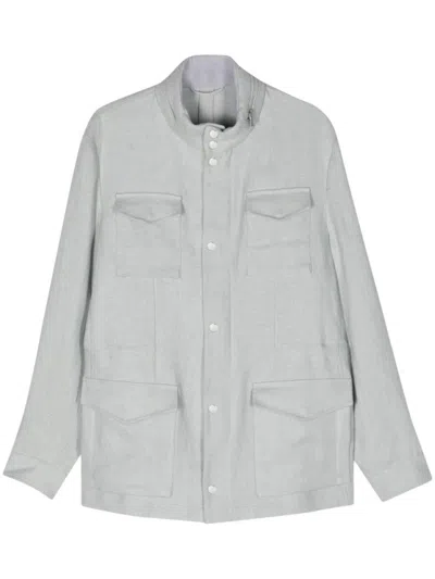 ELEVENTY FOUR-POCKETS LINEN JACKET