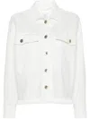Eleventy Frayed Hem Long Sleeve Shirt In White