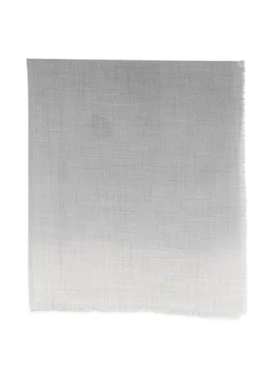 Eleventy Frayed Scarf In Gray