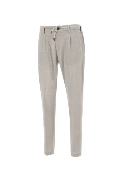 Eleventy Fresh Wool Trousers In Grey