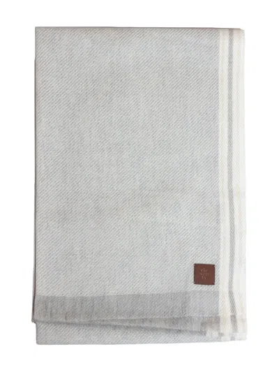 Eleventy Fringe Scarf In Gray