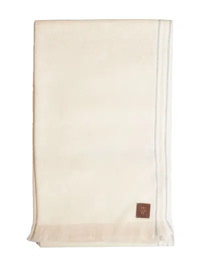Eleventy Fringe-trim Wool-silk Scarf In Neutral