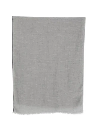 Eleventy Fringed-edge Scarf In Gray