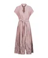 Eleventy Front Belt Dress In Brown