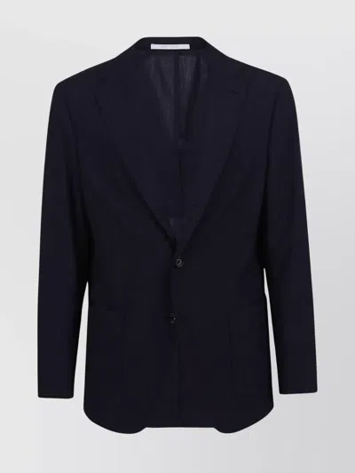 ELEVENTY FRONT POCKET LONG SLEEVE NOTCH LAPEL JACKET