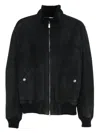 Eleventy Zippered Bomber Jacket Side Pockets In Blue