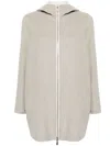 Eleventy Full Zip Hooded Jacket With Silhouette In Green