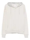 Eleventy Long-sleeved Hooded Sweatshirt In Neutral