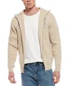 Eleventy Full Zip Sweater In Brown
