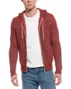 Eleventy Full Zip Sweater In Red