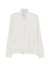 Eleventy Full-zip Jacket In White