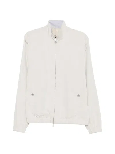 Eleventy Full-zip Jacket In White