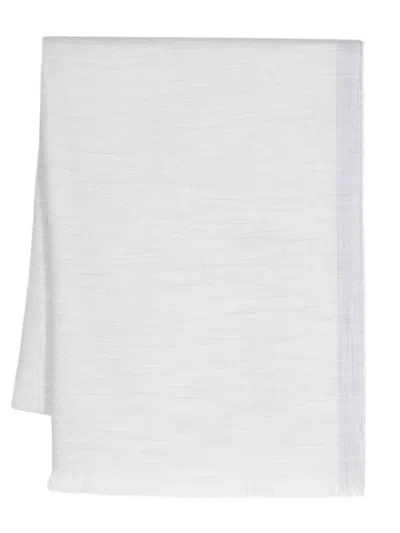 Eleventy Generously Sized Textured Wool Scarf In Gray
