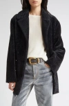 Eleventy Genuine Merino Shearling Jacket In Black