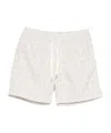 Eleventy Geometric Pattern Beach Swim Trunks In White
