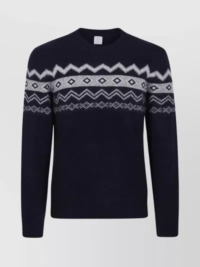 ELEVENTY GEOMETRIC PATTERN CREW-NECK SWEATERS