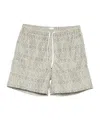 Eleventy Geometric Pattern Swim Trunks In Green