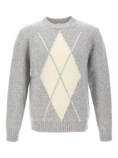 ELEVENTY GEOMETRIC-PATTERN WOOL SWEATER