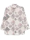 Eleventy Geometric-print Shirt In Neutrals