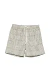 Eleventy Geometric Pattern Swim Trunks In Gray