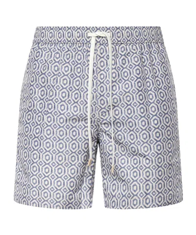 Eleventy Geometric Print Swim Shorts In Multi