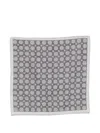 Eleventy Geometric-pattern Pocket Square In Gray