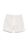 Eleventy Geometric Pattern Beach Swim Trunks In White