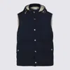 Eleventy Hooded Padded Gilet In Blue