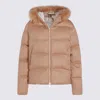 Eleventy Insulated Jackets With Fur Trim Hood In Brown