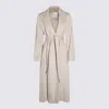 Eleventy Waist Belted Long Length Lapels Pockets In Neutral