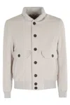 Eleventy Single-breasted Button-down Long Sleeve Casual Jacket In Neutral