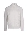 Eleventy Wool Jacket With High Collar And Ribbed Sleeves In Neutral