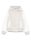Eleventy Hooded Bomber Jacket In Beige