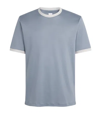 Eleventy Giza Cotton T-shirt In Blue