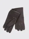 Eleventy Suede Brown Gloves With Plush Lining In Brown