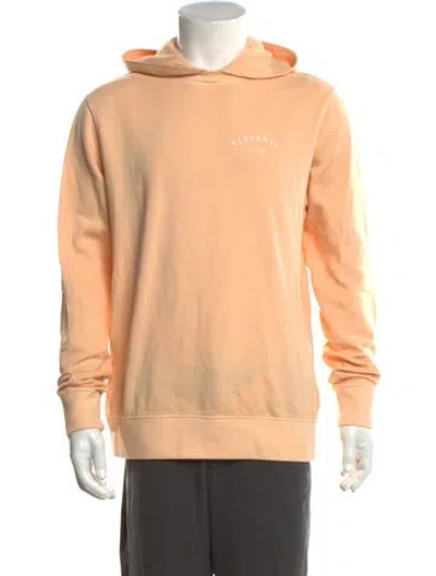 Pre-owned Eleventy Graphic Print Crew Neck Hoodie In Orange