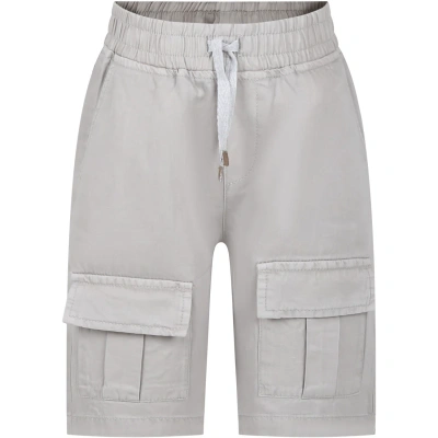 Eleventy Kids' Gray Casual Shorts For Boy In Grey