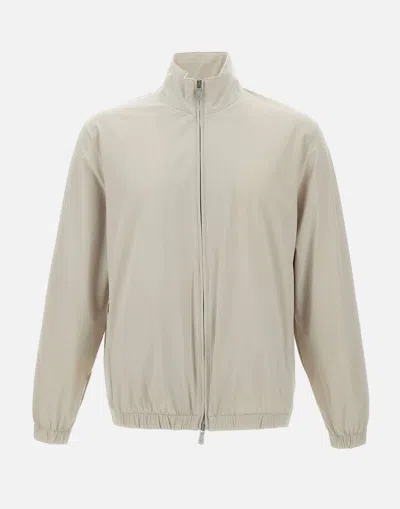 Eleventy Greige Stretch Jacket With Pockets