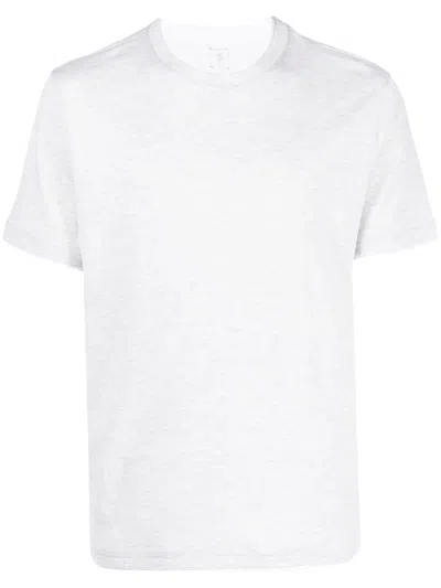 Eleventy Grey And White Cotton T-shirt In Grigio Bianco