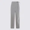 Eleventy Grey Linen And Wool Pants