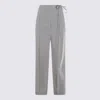 Eleventy Grey Linen And Wool Pants