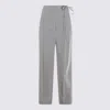 Eleventy Grey Linen And Wool Pants In Multicolor