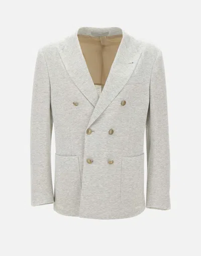 Eleventy Grey Linen Cotton Blazer