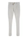 Eleventy Grey Pants With Drawstring Elastic Waist And Logo Patch On The Rear In Wool Stretch Man In Gray