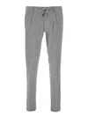 Eleventy Grey Pants With Elastic Drawstring Waist In Wool And Cashmere Blend Stretch Woman In Grey