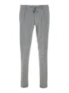 Eleventy Grey Pants With Elastic Drawstring Waist In Wool And Cashmere Blend Stretch Woman In Grey