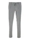 Eleventy Grey Pants With Elastic Drawstring Waist In Wool And Cashmere Blend Stretch Woman In Gray