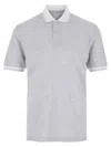 Eleventy Grey Polo Shirt With Classic Collar In And Front Button Closure In Cotton Man In Grey